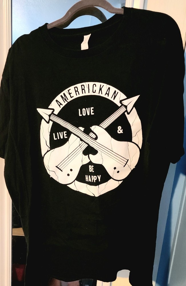 Amerrickan Live Love & Be Happy shirt XL Zack Merrick All Time Low