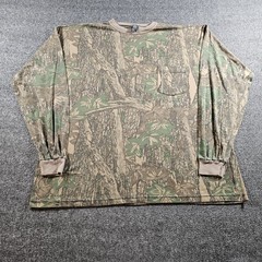 Ace Sportswear Shirt Mens XL Brown Camo Long Sleeve Pocket T-Shirt Hunting USA