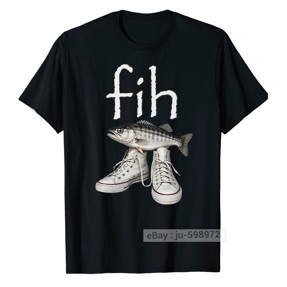 Shoes Fih Funny Misspelled Fish Meme T-Shirt Fisher Fisherman Fishing Bass Bait
