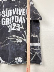 I Survived Greyday 2023 T Shirt Mens L G59 Record Suicide Boys Trap Camo Skull