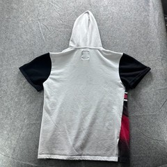 NBA Shirt Mens L Red Chicago Bulls Graphic Hooded V-Neck Cotton Tee Short Sleeve