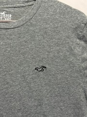 Hollister Must Have Collection T Shirt Mens Medium Heather Gray Embroidered Logo