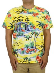 Polo Ralph Lauren Classic Fit Cotton Crewneck Full Print Floral T-Shirt – Yellow