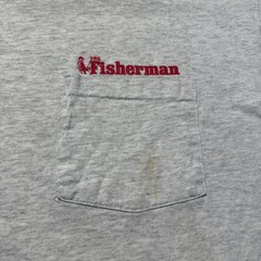 Vintage 90s The Fisherman Hit Beach Outdoor Fishing Pocket Graphic T-Shirt – XL