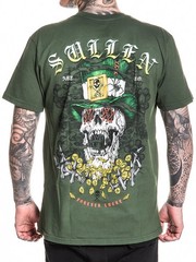Sullen Men’s Forever Lucky Short Sleeve Premium T-shirt Lucky Tattoo Skull Tee