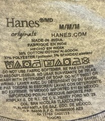 Hanes Originals Men’s 3-Pack Stretch Tagless Moisture Wicking Crew T-Shirt M