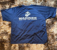 USMC Great American T-Shirt Factory Performance Athletic T-Shirt Blue
