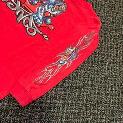Vintage Youth JNCO Jeans Tribal Tiger Red Longsleeve Shirt Medium