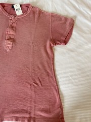 Ralph Lauren RRL Mens Knit Cotton Henley Shirt, Coral Toned, M
