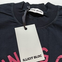 Illicit Bloc Running Club T-Shirt Black Small/Large 300GSM 100% Cotton Boxy Fit