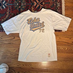 Ecko United. white and blue cotton baseball graphic skate tee