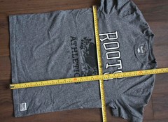 Roots Canada T Shirt Salt & Pepper Beaver Logo Size S *g1103a4