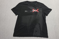 RLX Ralph Lauren Shirt Mens 2XL Black Graphic Tee Short Sleeve Fitted Slim Soft