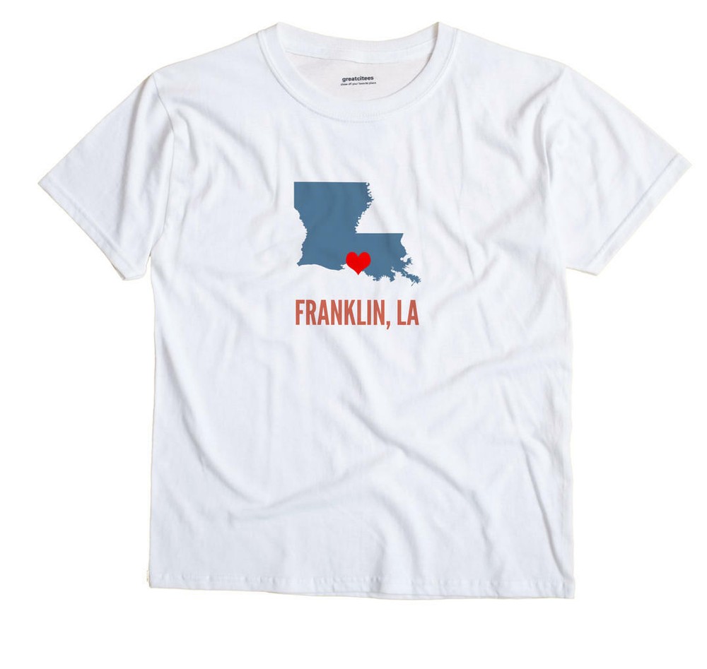 Franklin Louisiana LA T-Shirt HEART
