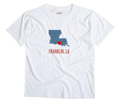 Franklin Louisiana LA T-Shirt HEART