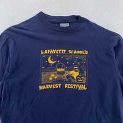 Vintage Lafayette School Harvest Festival Shirt Large Long Sleeve Halloween NJ