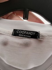 NWT Coofandy Mens Small White Short Sleeve Graphic Zip Across The Front T Shirt