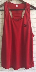 NELEUS ‘Dry Fit Logo Muscle’ Mesh Tank Top Men’s L Gym Workout Exercise Red NEW!