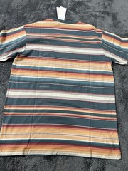 Ralph Lauren Double RL (RRL) Striped Turquoise Pocket T-Shirt- Size Medium