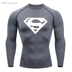 Superman T-shirts Superhero Gym Short Compression Sleeve Tee Tops Shirt Men TOP