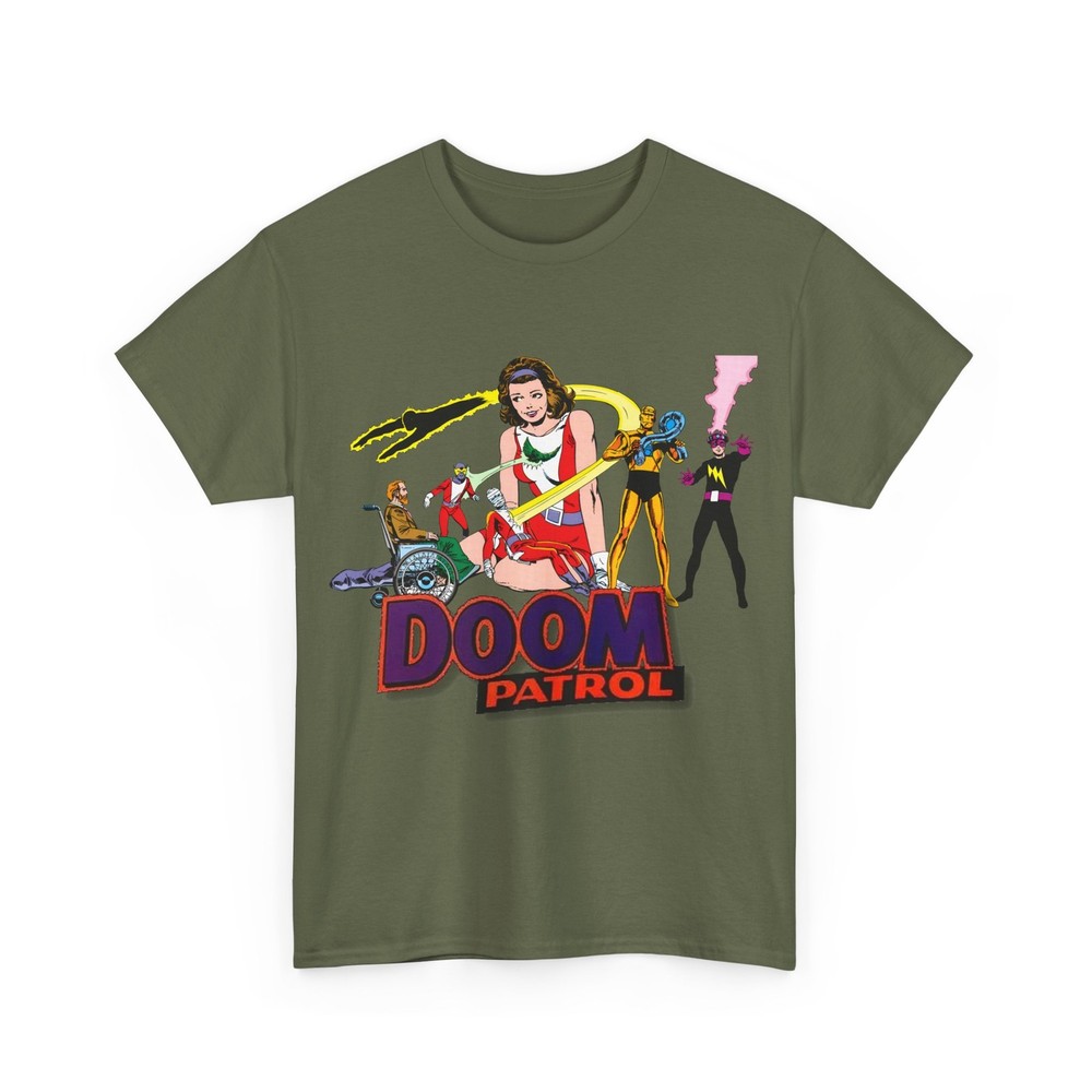 Doom Patrol T-Shirt – John Byrne Art – DC Comics – Beast Boy, Robotman, Mento