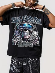 1pc Printed Design – Non-Textured Men’s Casual Printed Sports T-shirt
