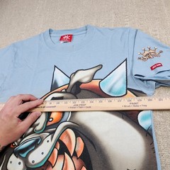 Vintage JNCO Jeans Shirt Men Small Bulldog Big Logo Blue USA Made 90s Y2K