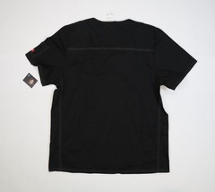 Dickies Scrub Top Mens Medium Black V Neck Stretch Pocket Work Shirt Tee