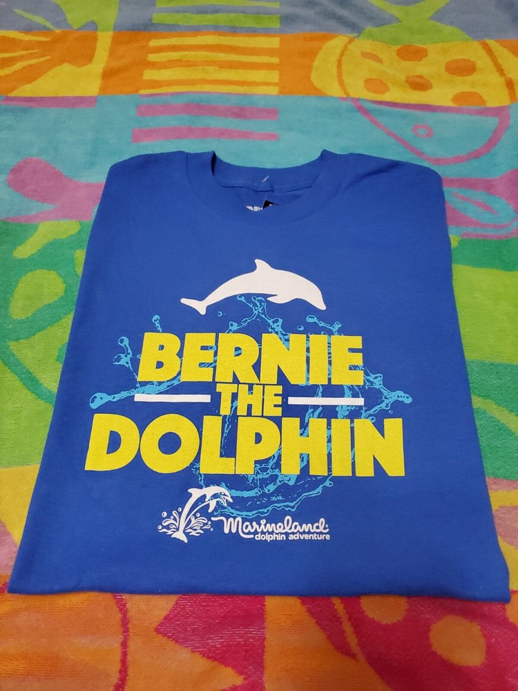 NEW Bernie The Dolphin Marineland Dolphin Adventure Short Sleeve Tshirt Small