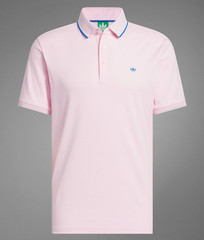 NEW MENS ADIDAS ORIGINALS TREFOIL POLO SHIRT ~SIZE LARGE #JW3964 LILAC PINK