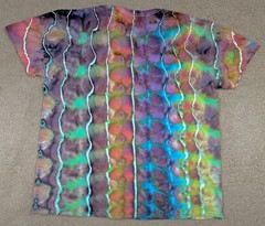 Handmade Ice Tie Dye T-Shirt XL Mens Womens Soft Cotton Blue Red Rolled