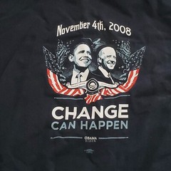 Barack Obama Joe Biden 2008 Change Can Happen T Shirt USA President Size XL