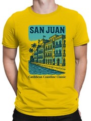 San Juan Caribbean Coastline Art Men’s T-shirt