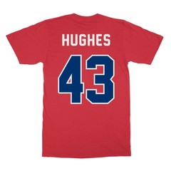 Quinn Hughes USA 43 Hockey Team Jersey Style Unisex T-Shirt