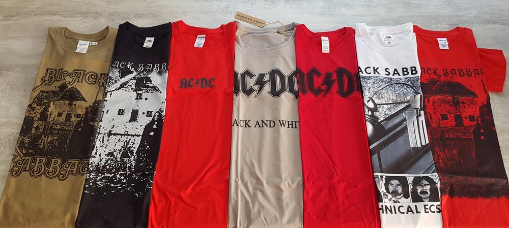SALE 7 Music T shirts M size B Sabbath AC DC ZM24