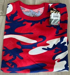 ROTHCO Mens Red White Blue Camo T-Shirt Camouflage Military Tee Patriotic USA