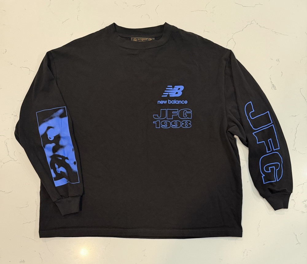 Joe Freshgoods X New Balance JFG 1998 Long Sleeve Graphic T Shirt Black Blue