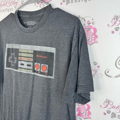 Nintendo entertainment Charcoal T-Shirt with Retro Controller Graphic 2016