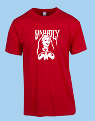 UNISEX MEN WOMENS TEE TSHIRT UNHOLY GIRL EMO COMFORT FIT ALL SEASONS POSTER ART