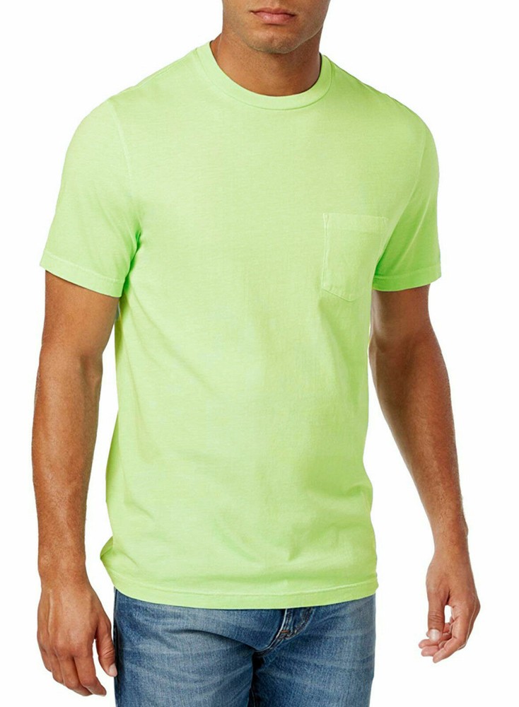 NEW MENS CLUB ROOM CREW NECK CHEST POCKET SHORT SLEEVE COTTON TEE T SHIRT