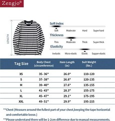 Men’s Medium Black And White Stripe Long Sleeve T Shirt Casual Cotton Spandex