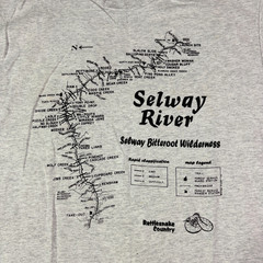VTG 90s Hanes Heavyweight Selway River Map T Shirt Men’s Large