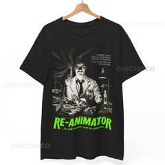 Re-Animator Movie T-Shirt, 80’s Horror Cult Movie Friday the 13th, Punk Unisex