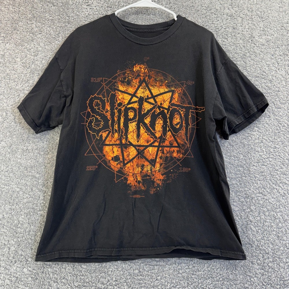 Slipknot Shirt Mens XL Black All Hope Is Gone Flame Graphic Tee Metal Band