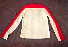 Prada Sport Color block Long Sleeve Red Tab Fleece Nylon Sweatshirt Pullover S