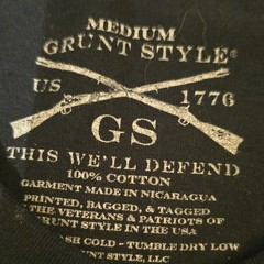 Grunt Style Men’s Navy This We’ll Defend Graphic Crew Neck Cotton Tee M