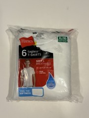Hanes Mens Tagless Crew neck TShirts 6pk XL 46-48″ White Undershirt Short Sleeve