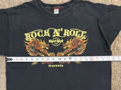 Hard Rock Cafe Toronto Rock N Roll Dragon Guitar T Shirt Black Mens Size Medium