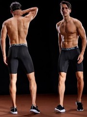 NELEUS Men’s 3 Pack Performance Compression Shorts Medium, 6028# 3 Pack: Black