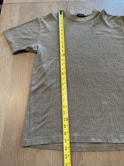Claiborne Men’s Ribbed Moss Gray T-Shirt Medium